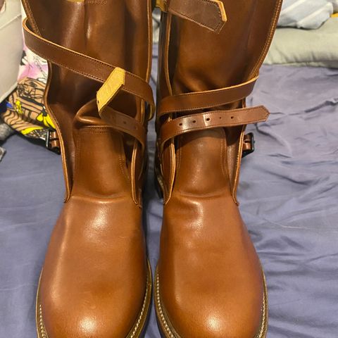 Eastman Leather Tanker Boots in Russet Brown Horsehide