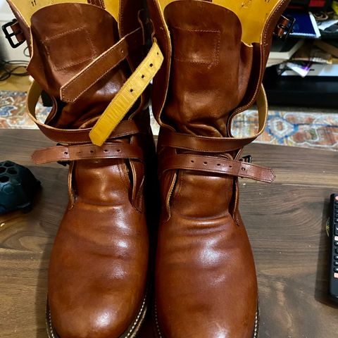 Eastman Leather Tanker Boots in Russet Brown Horsehide