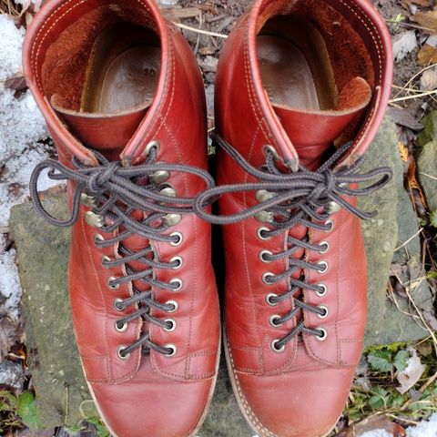 Unmarked Archie Boots in La Señora Red Horse Glazed Pull-up