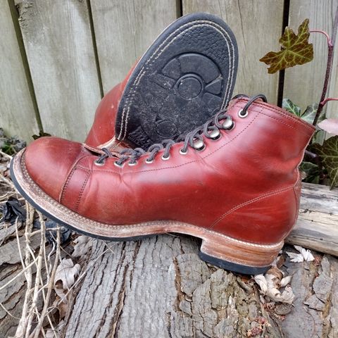 Unmarked Archie Boots in La Señora Red Horse Glazed Pull-up