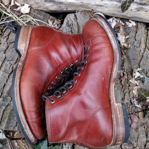 Unmarked Archie Boots in La Señora Red Horse Glazed Pull-up