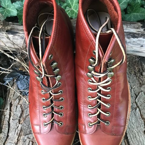 Unmarked Archie Boots in La Señora Red Horse Glazed Pull-up
