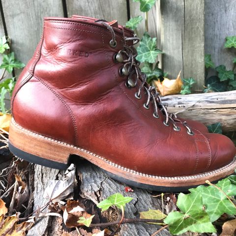 Unmarked Archie Boots in La Señora Red Horse Glazed Pull-up