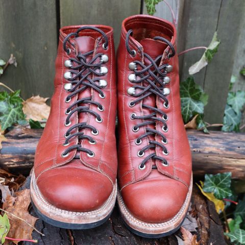 Unmarked Archie Boots in La Señora Red Horse Glazed Pull-up