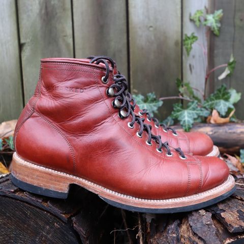 Unmarked Archie Boots in La Señora Red Horse Glazed Pull-up