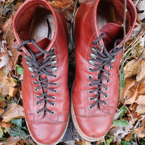 Unmarked Archie Boots in La Señora Red Horse Glazed Pull-up