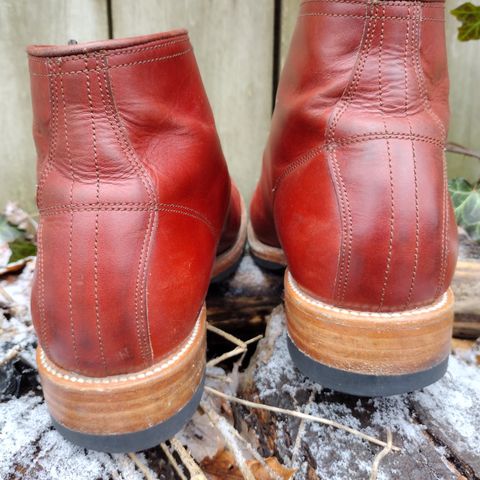 Unmarked Archie Boots in La Señora Red Horse Glazed Pull-up