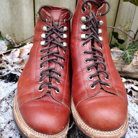 Unmarked Archie Boots in La Señora Red Horse Glazed Pull-up