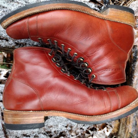 Unmarked Archie Boots in La Señora Red Horse Glazed Pull-up