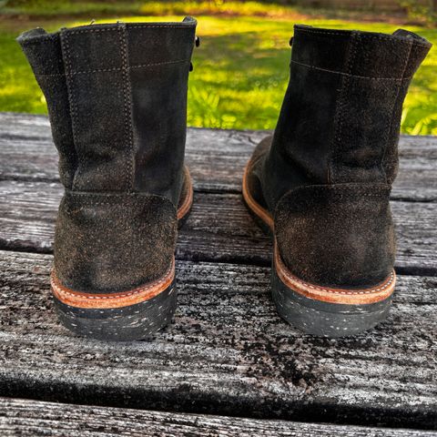 Oak Street Bootmakers Trench Boot in Horween Natural Indigo Chromexcel Roughout