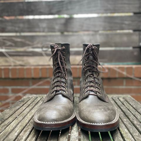 View photo of Onderhoud SVC02 Packer Boot in Maryam Waxed Salvia Horsebutt