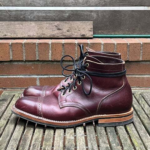 View photo of Viberg Service Boot BCT in Horween Color 8 Chromexcel