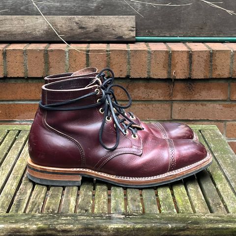 View photo of Viberg Service Boot BCT in Horween Color 8 Chromexcel