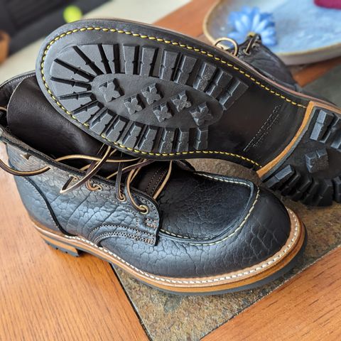 View photo of Truman Moc Toe in Law Tanning Black Bison