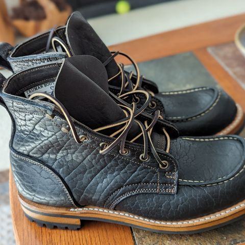 View photo of Truman Moc Toe in Law Tanning Black Bison