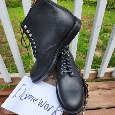 Grant Stone Edward Boot in C.F. Stead Black Waxy Commander Suede
