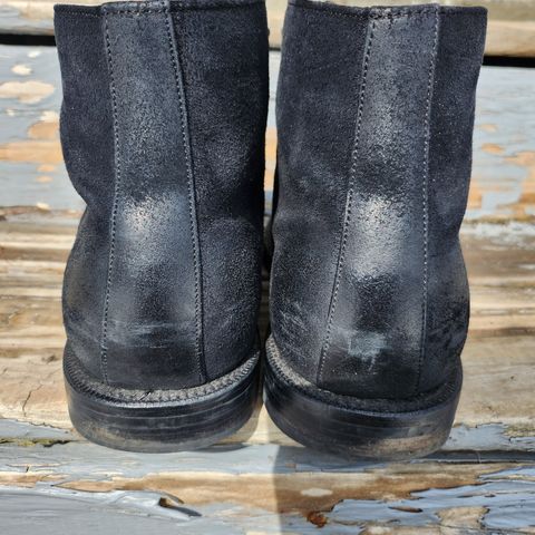 Grant Stone Edward Boot in C.F. Stead Black Waxy Commander Suede