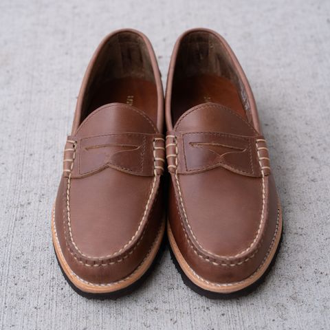 View photo of Rancourt & Co. Beefroll Penny Loafers LH in Seidel Natural Double Shot