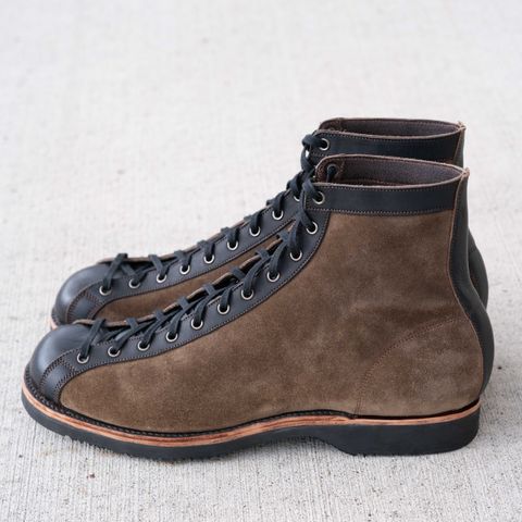 DIY Vintage Athletic Shoes in Horween Tumbled Black Chromexcel & Cf Stead Olive Super Buck Gum Oil & Horween Black Stampede Chromexcel Horsefront
