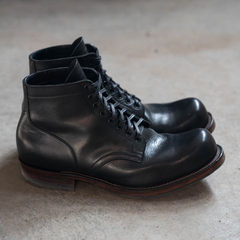 Viberg Service Boot in Horween Black Wooly Chromexcel