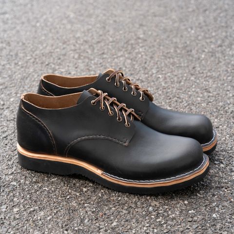 DIY Work Oxford in Horween Tumbled Black Chromexcel