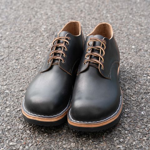DIY Work Oxford in Horween Tumbled Black Chromexcel