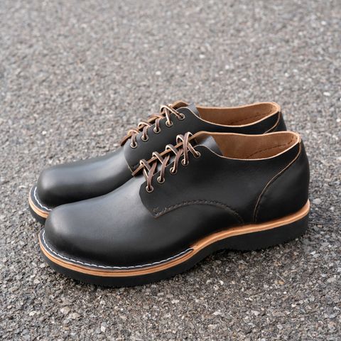 DIY Work Oxford in Horween Tumbled Black Chromexcel