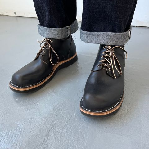 DIY Work Oxford in Horween Tumbled Black Chromexcel