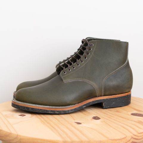 View photo of Viberg N1 Boot in Horween Olive Chromepak