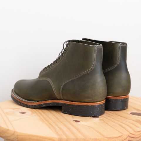 View photo of Viberg N1 Boot in Horween Olive Chromepak