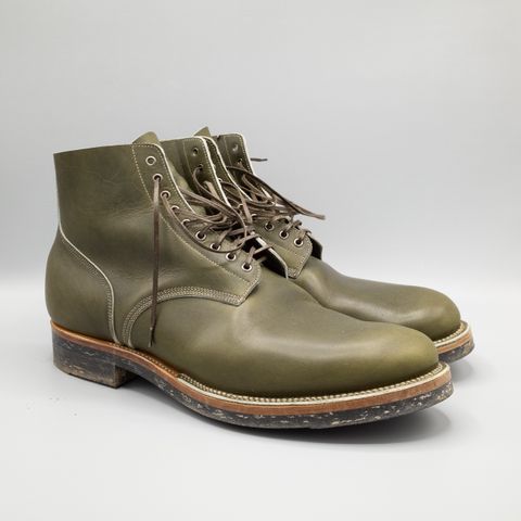 View photo of Viberg N1 Boot in Horween Olive Chromepak