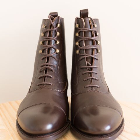 Meermin Balmoral Boot in D’Annonay Dark Brown Softcalf