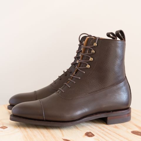 Meermin Balmoral Boot in D’Annonay Dark Brown Softcalf