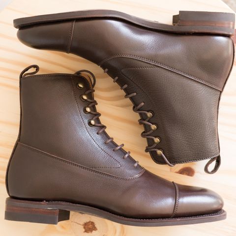 Meermin Balmoral Boot in D’Annonay Dark Brown Softcalf