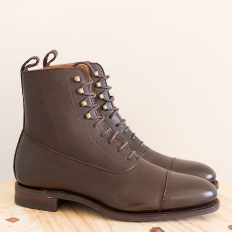 Meermin Balmoral Boot in D’Annonay Dark Brown Softcalf