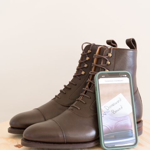 Meermin Balmoral Boot in D’Annonay Dark Brown Softcalf