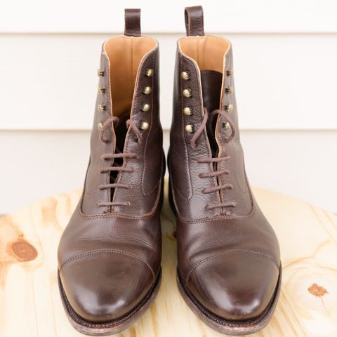 Meermin Balmoral Boot in D’Annonay Dark Brown Softcalf