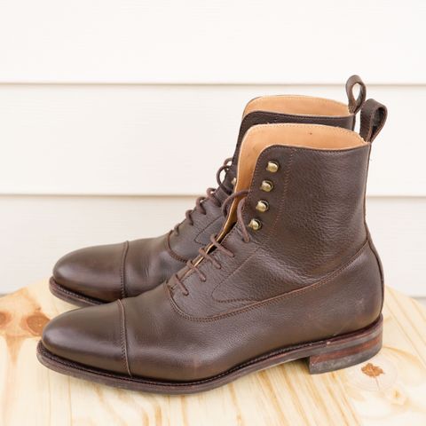 Meermin Balmoral Boot in D’Annonay Dark Brown Softcalf