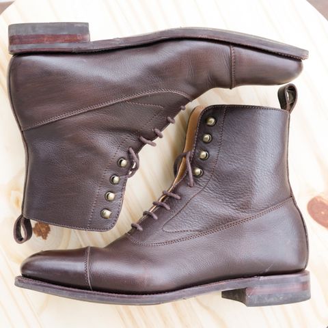 Meermin Balmoral Boot in D’Annonay Dark Brown Softcalf