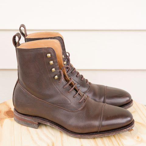 Meermin Balmoral Boot in D’Annonay Dark Brown Softcalf