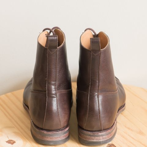 View photo of Meermin Balmoral Boot in D’Annonay Dark Brown Softcalf