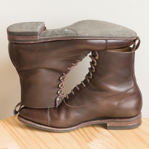 View photo of Meermin Balmoral Boot in D’Annonay Dark Brown Softcalf