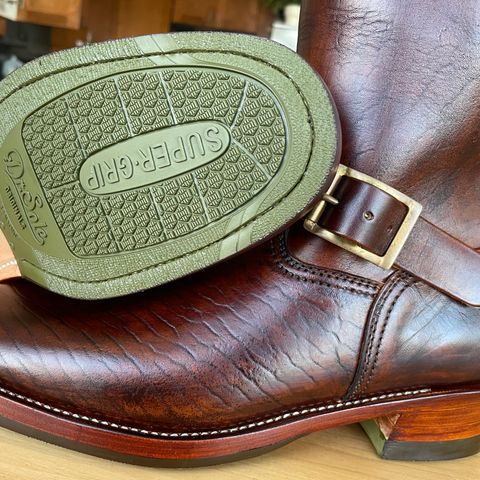 View photo of Benzein The Keeper 'Type 2' Engineer Boot in Shinki Natural Oiled Horsebutt