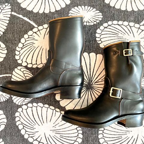 Role Club Engineer Boots in Horween Black Chromexcel Horsehide