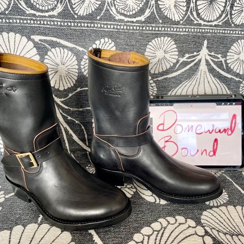Role Club Engineer Boots in Horween Black Chromexcel Horsehide