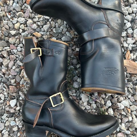 Role Club Engineer Boots in Horween Black Chromexcel Horsehide
