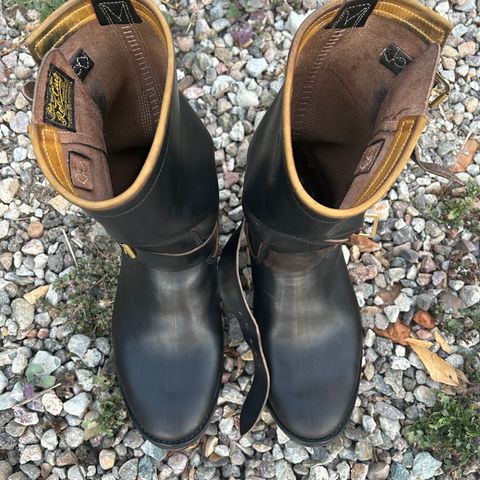 Role Club Engineer Boots in Horween Black Chromexcel Horsehide