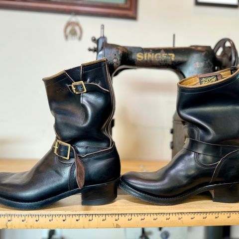 Role Club Engineer Boots in Horween Black Chromexcel Horsehide