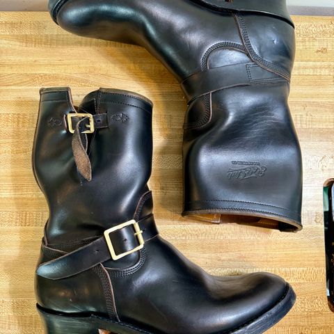 Role Club Engineer Boots in Horween Black Chromexcel Horsehide