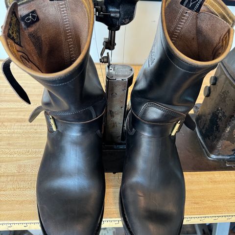 Role Club Engineer Boots in Horween Black Chromexcel Horsehide
